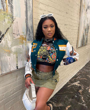 Thickened Embroidered Color Block Baseball Jacket CM 001