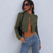 Long Sleeve Short Denim Coat GPKJ MR51595