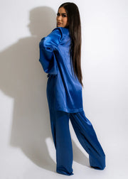 Solid Color Long Sleeve Pants Suit GCYF 9373