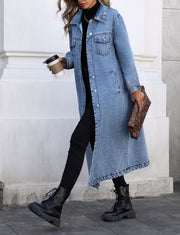 Long Sleeve Loose Denim Long Coats GYXN 20807
