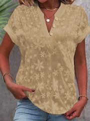 Casual Short Sleeve Blouses GSZE ST24046
