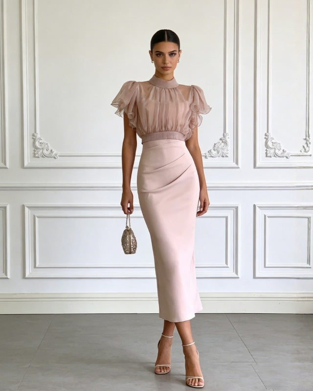 See Through Mesh Maxi Dress GWDS 260425