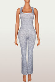 Leopard Print Sleeveless Sport Jumpsuit YWXS K26L2425