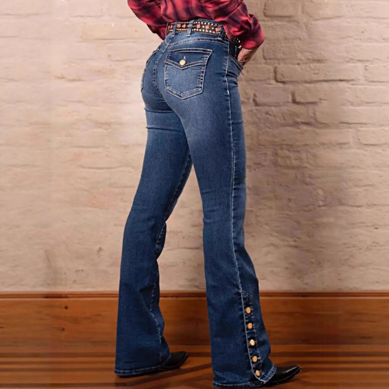 Fashion Washed Flare Jeans GDMY 61702