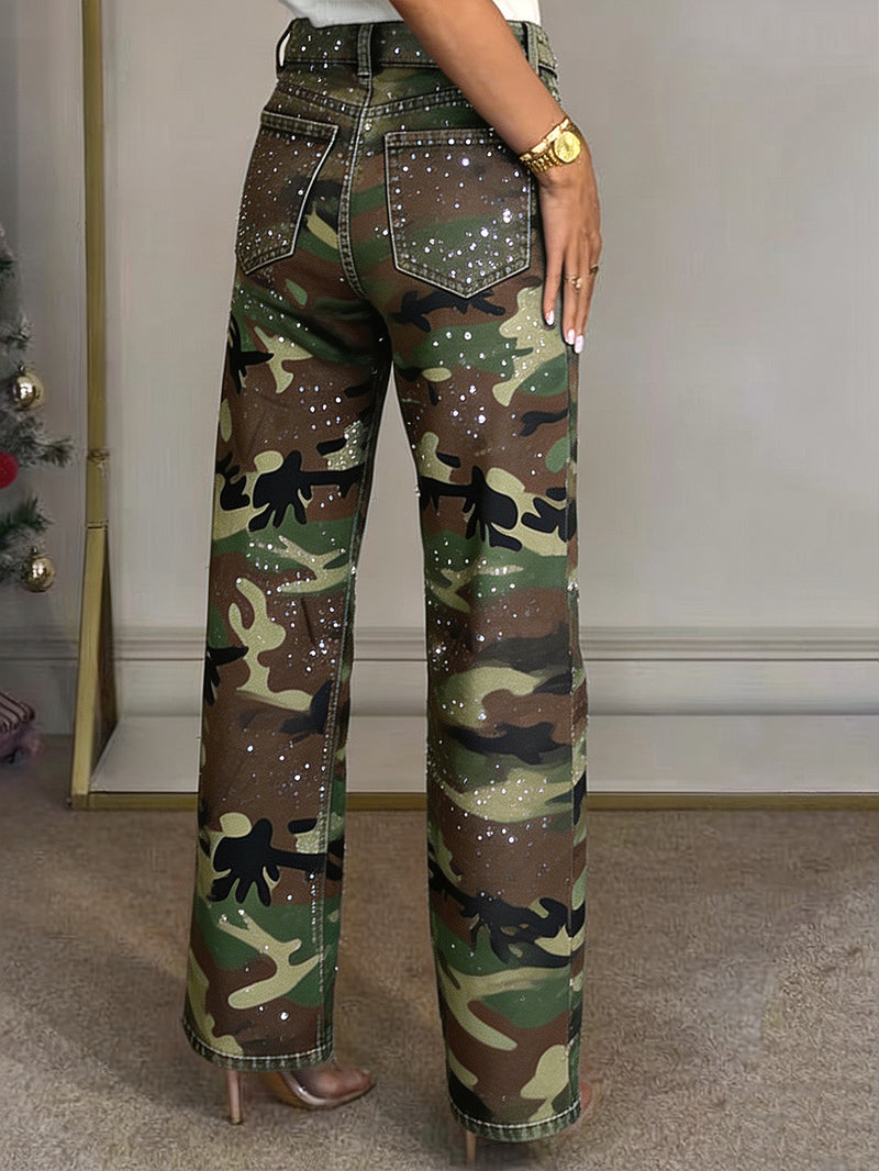 Full Diamond Washed Straight Jeans OD 8792