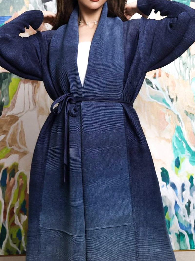 Gradient Color Print Long Coat GZRF KH 0100