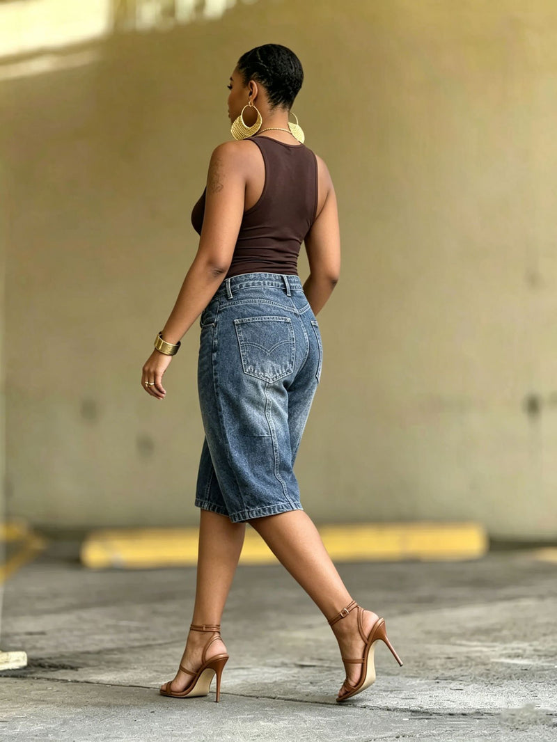 Plus Size Patchwork Fifth Jeans GYLN 0331