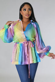 Casual Long Sleeve Loose Shirt XHXF 947