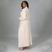 Plus Size Fashion Long Sleeve Long Sweater Jacket GOSD 6813