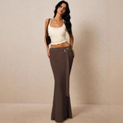 Sexy Solid Color Knits Long Skirt GZJF 6636