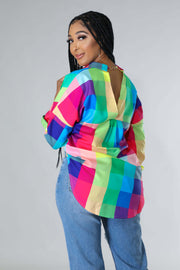 Long Sleeve Print Shirt GCYF 9333