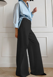 Solid Color Irregular Straight Pants QODY 6076