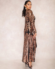 Plus Size Sequin Embroidered See Through Cardigan Coats GMMD 8088