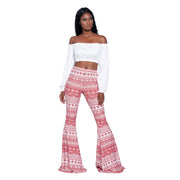 Print Casual Flare Pants GXYF 2192