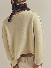 Solid Color Knits Pullover Sweater GQNF Y00274TM