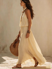 Sleeveless Solid Color Maxi Dress GWDS 260616