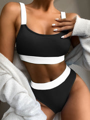 Color Block Sexy Swimsuit Tankini Two Piece Set CSYZ B169