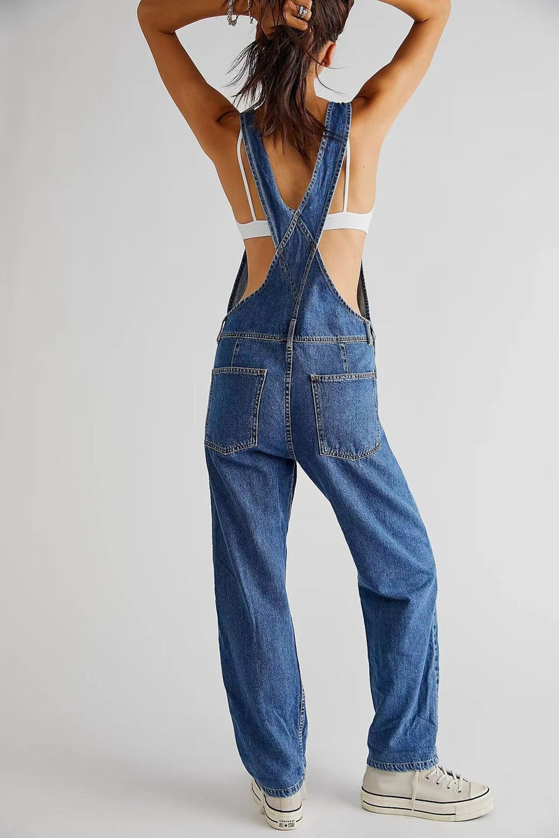 Casual Loose Fitting Denim Overalls GQLF 3256