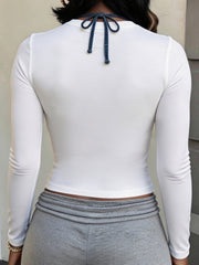 Vintage Printed Long Sleeve T shirt SH 391655
