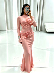 Sleeveless Mesh Ruched Maxi Dress GADE 9786