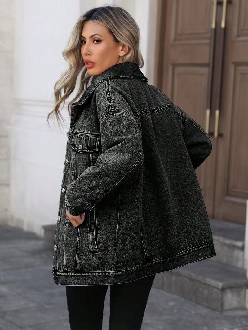 Fashion Long Sleeve Loose Denim Jacket Coat GYXN 20808