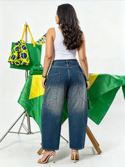 Plus Size Starry Sky Diamonds Loose Jeans GYLN 9081