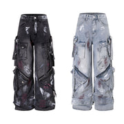 Fashion Loose Patchwork Straight Jeans GQLF 9898