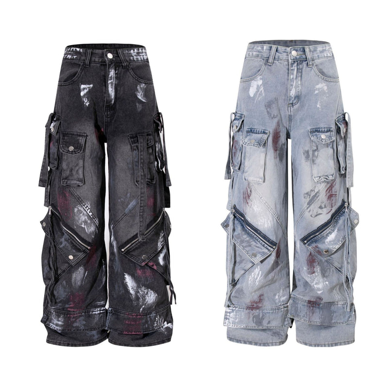 Fashion Loose Patchwork Straight Jeans GQLF 9898