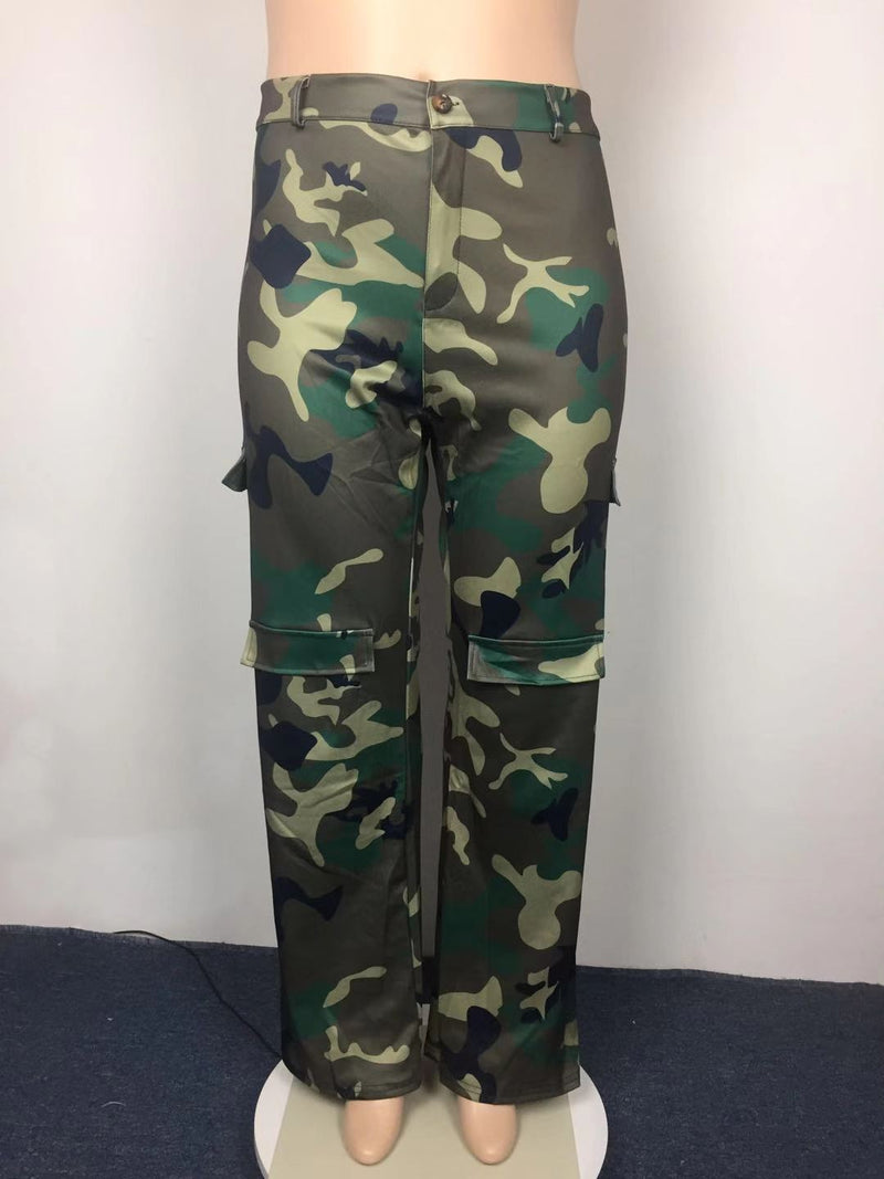 Plus Size Camouflage Print Sport Pants GAWE TB5215