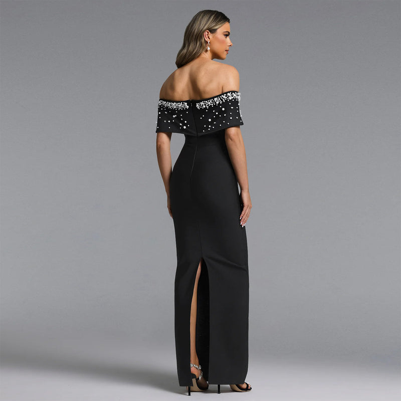 One Shoulder Beading Evening Dress BY 7759