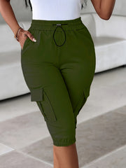 Casual Solid Color Seventh Pants GDYF 3524