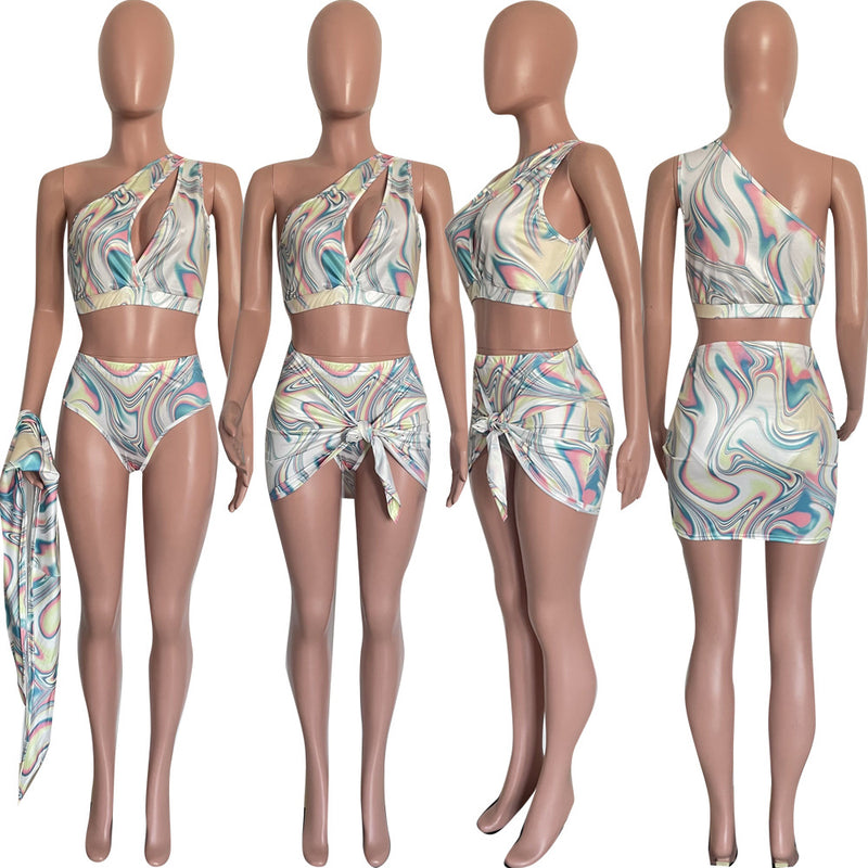 Sexy Printed Swimsuit 2 Piece Sets HMS 5535