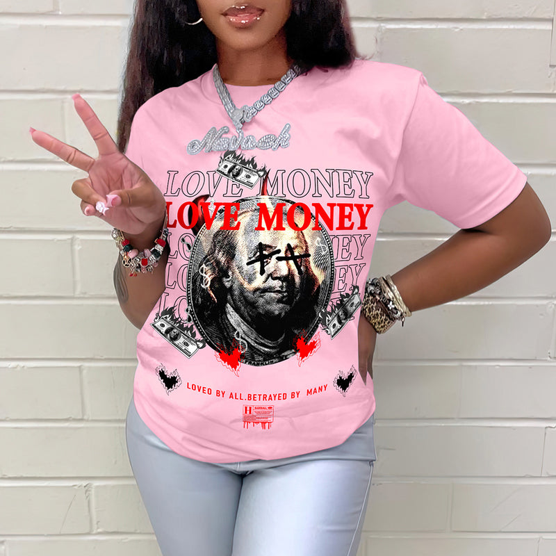 Letter Print Casual T Shirt GXJL 80024