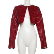 Solid Color Long Sleeve Solid Coats XEF K24C53507