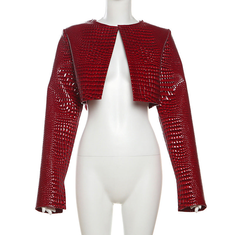 Solid Color Long Sleeve Solid Coats XEF K24C53507