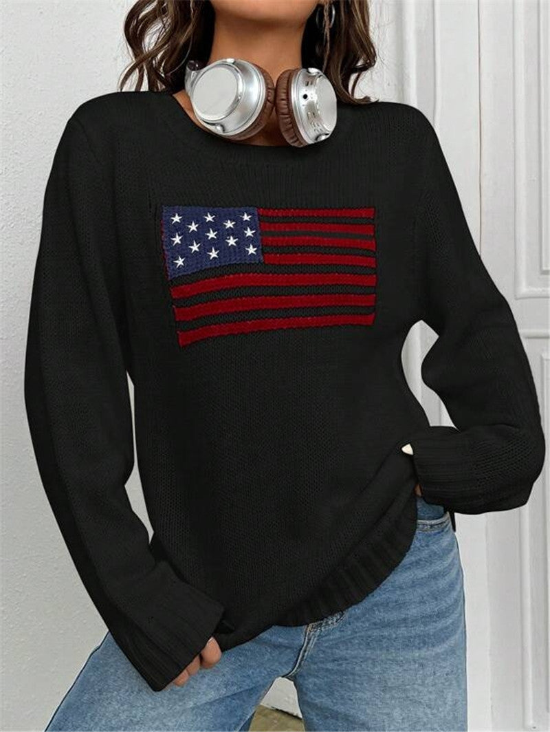 O Neck Print Knits Sweater GZYF 1060