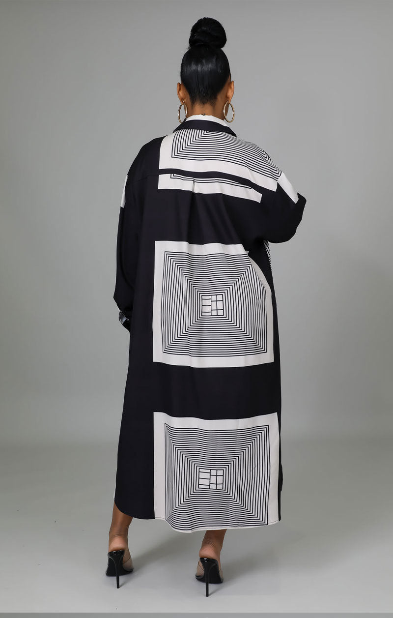 Casual Color Block Long Shirt XHXF 946