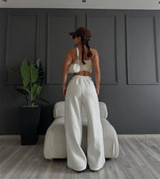 Solid Color Loose Wide Leg Pants SSNF 211516