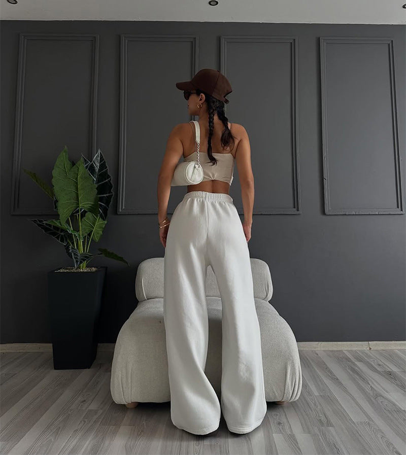 Solid Color Loose Wide Leg Pants SSNF 211516