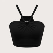 Solid Color Sling Short Vest Tops GYSQ CVDH0320