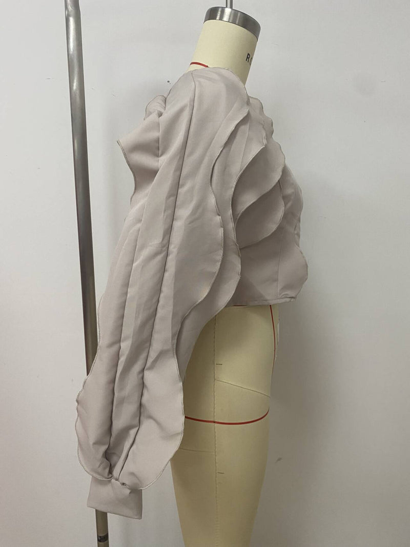 Irregular Ruffles Lantern Sleeves Coats LSD 2856