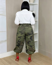 Loose Camouflage Print Pants BGN 370