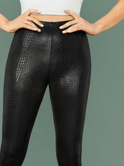PU Leather Snake Print Pants GFMA 0415