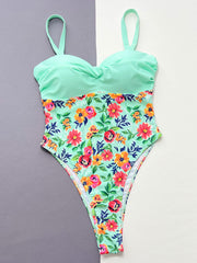 Sexy Print Sling One Piece Swimsuit CSYZ 596