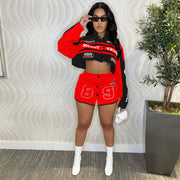 Printed Removable Two Wear Baseball Jacket MDF 5382