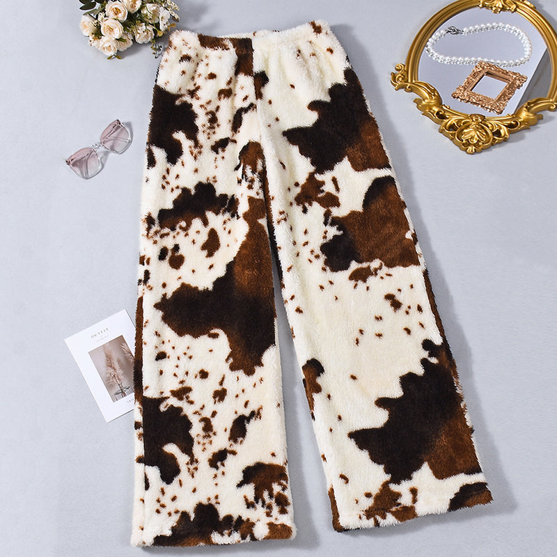 Loose Printed Fleece Pants GFRT 60370PBZ