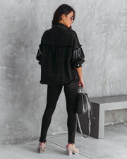 Chain Studded Street Fashion Single Breasted Denim Jacket GYAN 641
