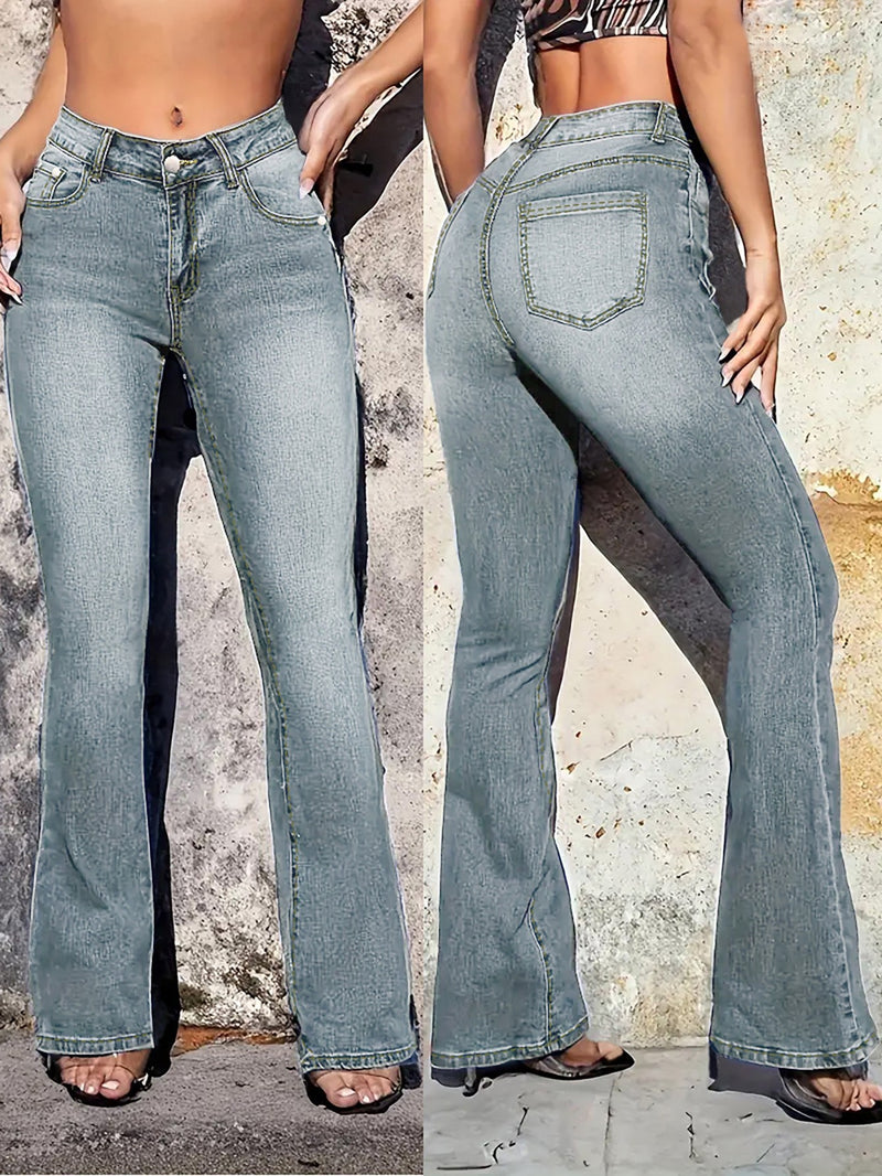 Vintage Low Waisted Holes Jeans GXJF 23116