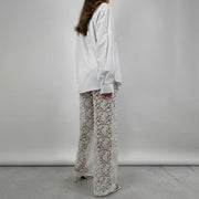 Lace See Through Patchwork Pants GPBY 15116