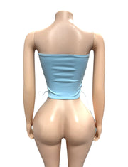 Solid Color Halterneck Bandage Tops GFCF 1445